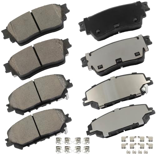 Image of cciyu D2375 & D2391 Front Rear Ceramic Disc Brake Pads Kit For Nissan For Rogue 2021-2024