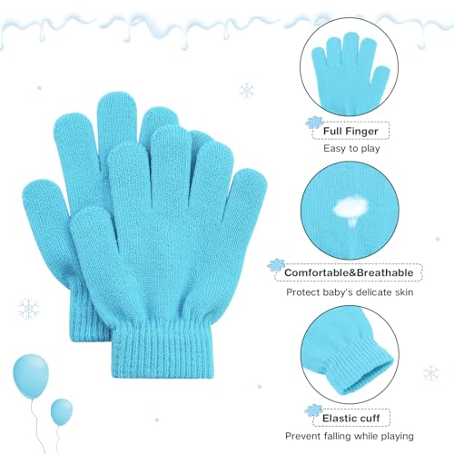 American Trends Toddler Magic Gloves Kids Winter Gloves Toddler Warm Mittens Kids Knitted Mittens for Baby Boys Girls4