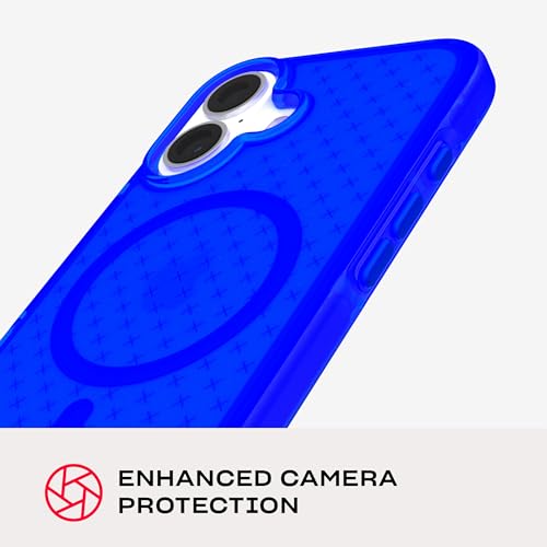 Image of Tech21 EvoCheck for iPhone 16 - Compatible with MagSafe - Impact Protection Case - in Cobalt Blue
