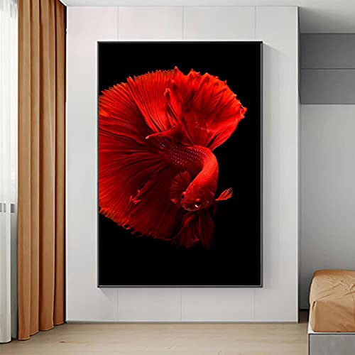 Imprimés de poissons tropicaux pour une décoration intérieure moderne de salon - 4