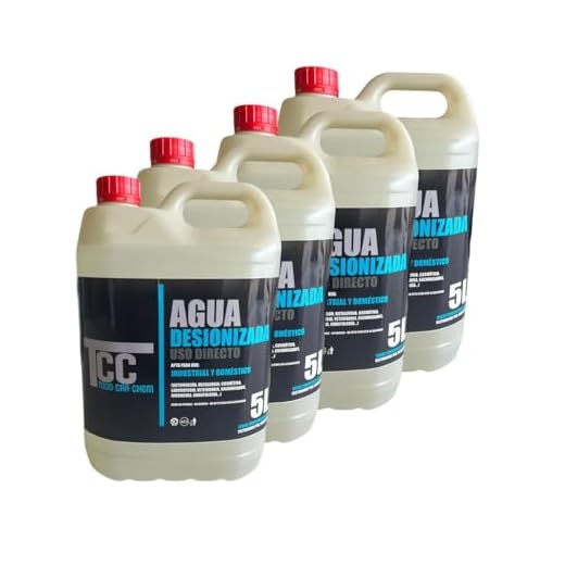 Agua destilada 4 garrafas x 5 litros - TCC- Agua desionizada Multiples usos