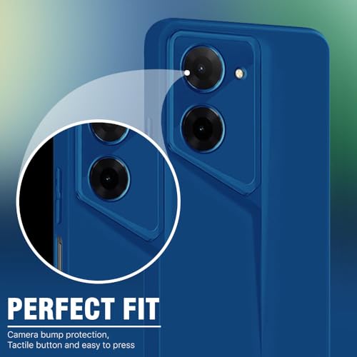 Image of WOW IMAGINE Slim Back Cover for Redmi A5 | Poco C71 | Blade Series Ultra Thin Case with Lightweight Design | Camera Protection | Soft Matte Silicone Flexible Mobile Case - Blue