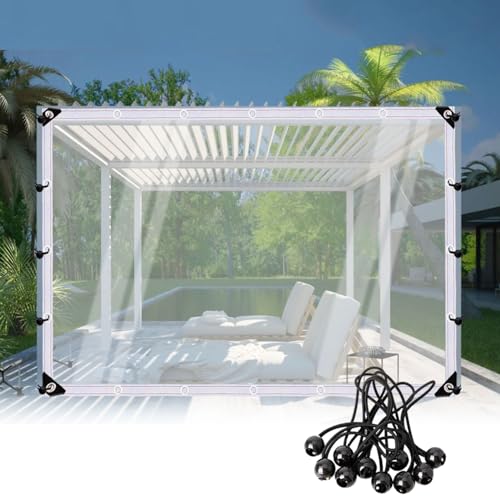 Lona transparente impermeable para cubiertas de piscina paneles personalizables 2,6x3m 2
