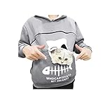 Liuyb Womens Hoodies with Big Pouch, Pet Cat Dog Carrying Pouch Sweatshirt Hood Cat Dog Holder...