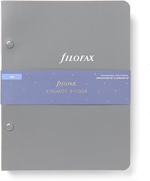 FILOFAX A5 Size Organizer Refill Storage Binder, 8.74 inch Height, Grey