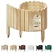 Floranica Rollborder Flexibler Holzzaun 100 x 30 cm Natur Beeteinfassung Deko für Gartenzaun Rasenkante Umzäunung Gartenzaun für Rasenflächen Hochbeete für Garten
