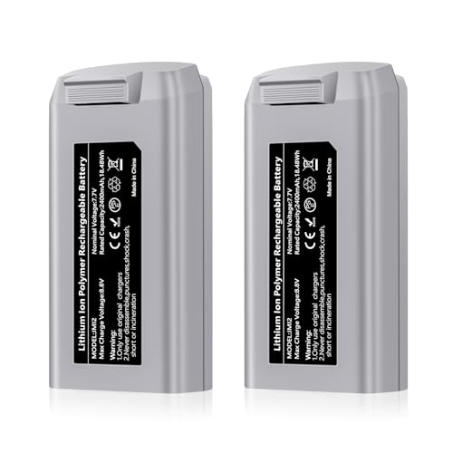 PoweLyt 2-Pack Mini 2 Series Intelligent Flight Batteries 2400mAh Upgraded Drone Battery Supports up to 31 Minutes of Flying Time Fully Compatible with DJI Mini 4K/2/2 SE/SE Drone