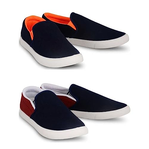 Image of HOTSTYLE Premium Casual Shoes Slip On Sneakers for Men |Combo Pack of 2|176