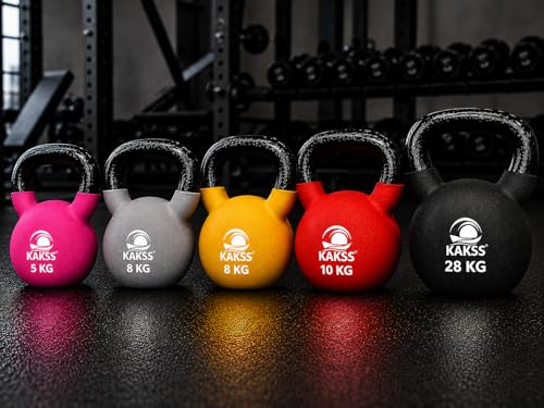 Image of Kakss Half Coating Neoprene Kettlebell (BLACK, 28KG)