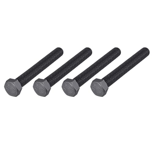 Image of METALLIXITY Hex Bolts (M14-2x100mm) 4Pcs, 8.8 Grade Carbon Steel Fully Threaded Black Oxide, Coarse Thread UNC Hex Head Screw Bolt - for Furniture Repair