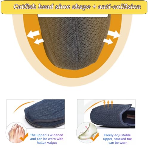 Wide Adjustable Diabetes Shoes Expansion Feet Super Wide Slip in Shoes Comfortable and Breathable Walking Shoes Suitable for The Elderly Foot Edema Swelling Diabetes Feet Health Shoes4