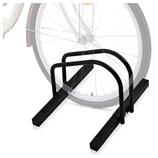 WALMANN Bike Floor Stand, Bike Parking Rack for 1 Bike Garage Bike Storage Stand Indoor/Outdoor 22-28" Wheel Stand, Max. Tire Width 2.15"