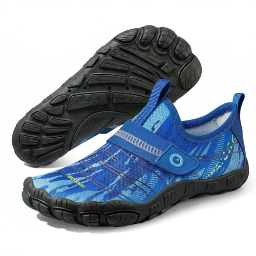 Image of SEEKWAY Barefoot Water Shoes for Kids - Wide Toe Box and Quick-Dry Sand Shoes Toddler for Hiking Swim Beach Pool Kayak Sport Accessories, Camping Essentials Must-Haves for Boys Girls Sizes
