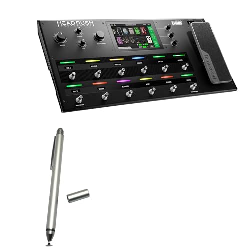 BoxWave Stylus Pen Compatible with Headrush Pedalboard - DualTip Capacitive Stylus, Fiber Tip Disc Tip Capacitive Stylus Pen - Metallic Silver