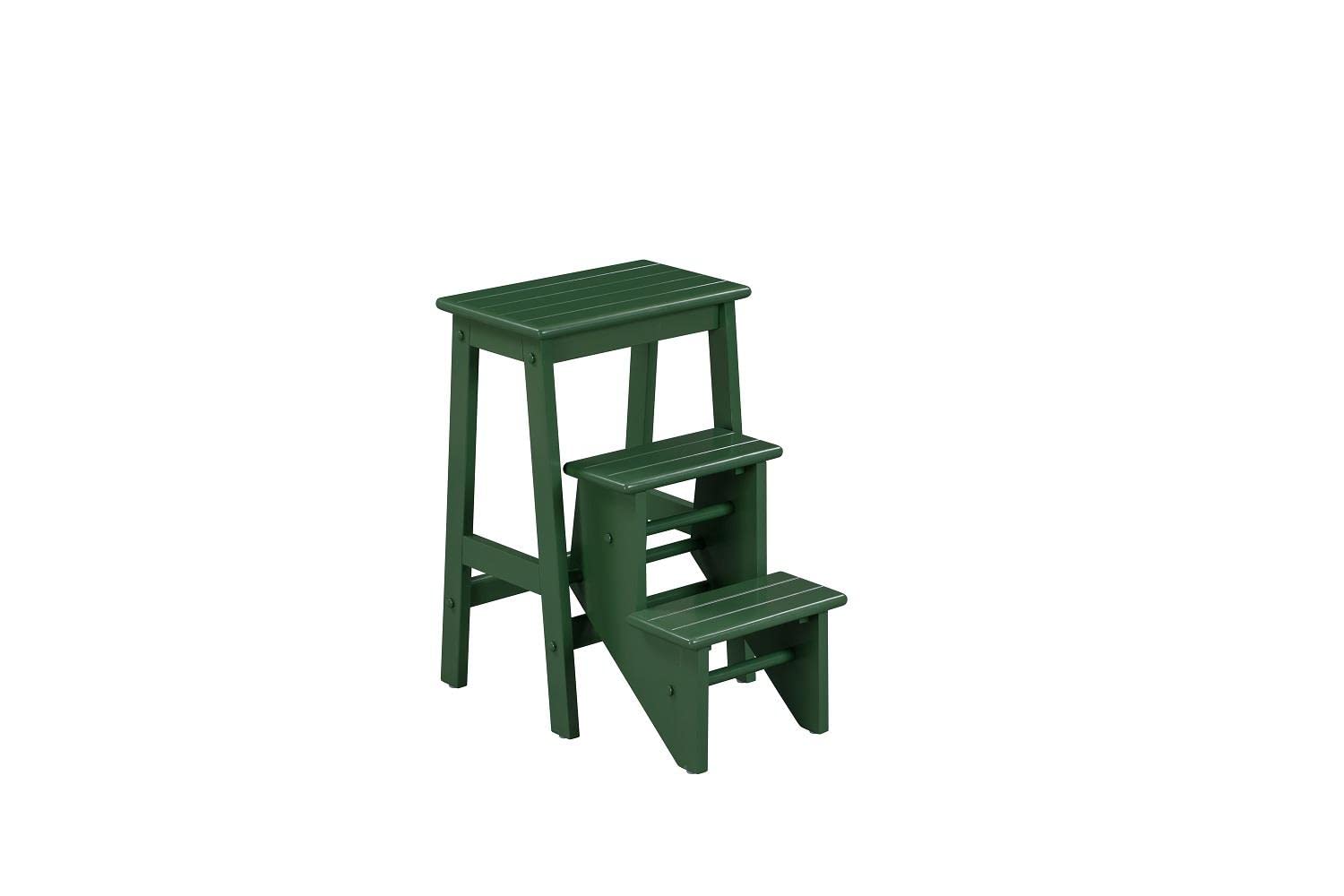 Boraam Niko Folding Counter Height 3-Tier Step Stool - Equestrian Green