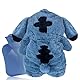 Fluffy Wärmflasche, Sti-tch Wärmflasche, Sti-tch Wärmflasche Kuscheltier, Cartoon Heißwasserflasche für Kinder, Hot Water Bag, Herausnehmbarer Innenbehälter, Handwärmer für Kinder & Erwachsene (Blau)