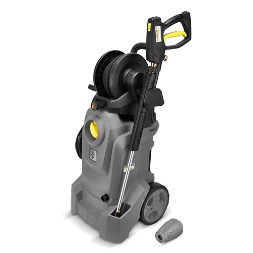 Kärcher limpiadora de Alta presión de Agua fría HD 4/10 X Plus Classic, presión de Trabajo: 100 Bar, caudal: 400 l/h, Peso: 19 kg, Manguera: 8 m, Pistola de Alta presión, Boquilla Turbo