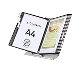 Tarifold 434157 Sterifold Antimikrobielle Tischsichttafel Set, A4, 10 Sichttafeln, weiß