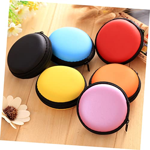 Zippered Coin Purse Organizer for Earbuds and Cables Portable Case for Headphones Red Travel Accessory Protective Design4