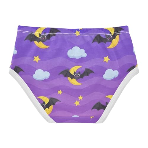 Cartoon Bats Halloween Purple Toddlers Underwear Floral 2t Cotton Girl Panties Cute Cartoon Undies Kids Briefs2