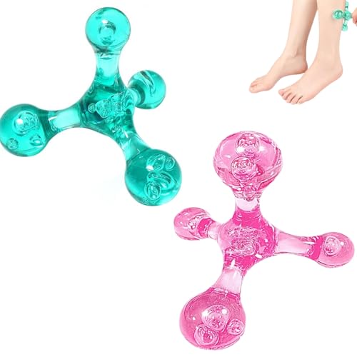 Rodillo Masaje Muscular,2 piezas Corporal Masajeador Trigger Point Masajeador manual de puntos gatillo para acupresión,para automasaje efectivo para espalda,cuello,hombros