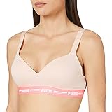 Relleno de espuma suave PUMA Women Padded Top 1P Hang Ropa Interior, Light Pink, XL para Mujer