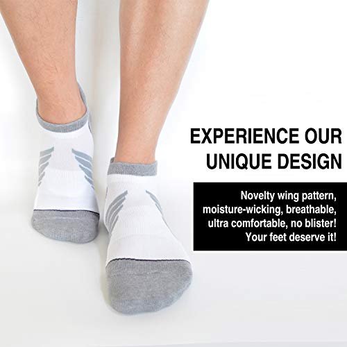 Image of Busy Socks Compression Ankle Cushioned Running Sport Socks for Men Women, Low Cut Arch Support Tab Athletic Socks 3 Pairs
