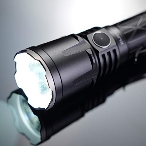 Klarus XT21X+ 4000 lumen, tactische led-zaklamp, 4000 lumen, max. bereik 316 m, IPX8, accu 21700, oplaadbaar, 5000 mAh, met externe lading via micro-USB