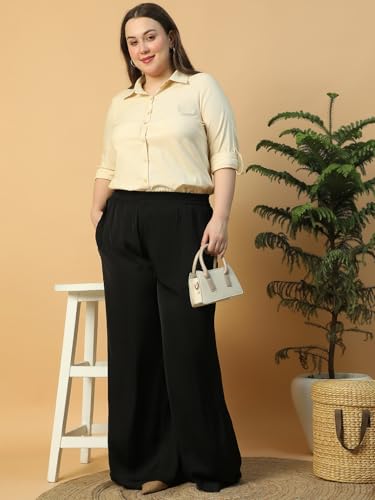 Image of Women Cotton Comfort: Plus Size Yellow Striped Shirt Out Door Dailywear Foram XL /2XL /3XL /4XL /5XL /6XL /7XL /8XL.