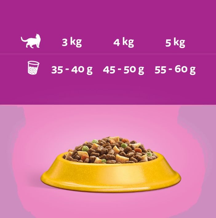 Lot de 6 Aliments pour Chats Adultes stérilisés au goût Poulet 1,4 kg