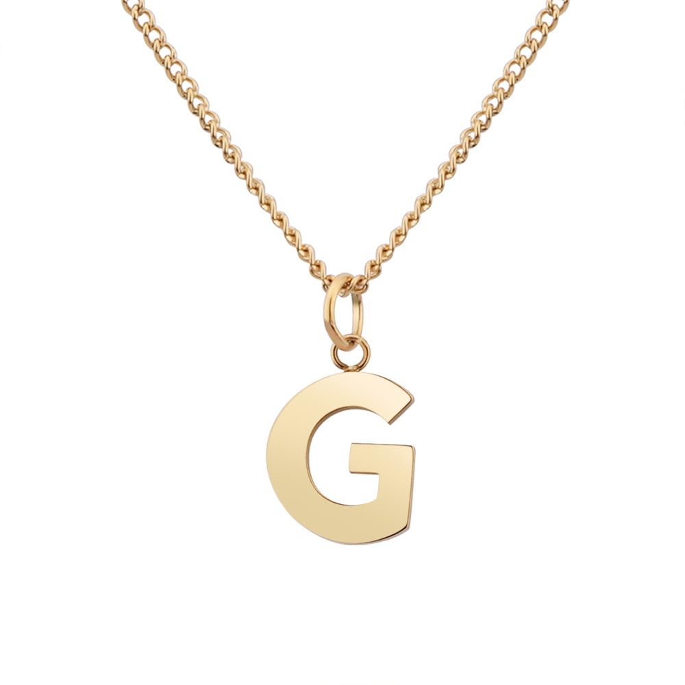GD GOOD.designs Kette mit Buchstaben Gold 18 Karat - Wasserfest I hautverträgliche Halskette für Damen mit A-Z Anhänger I Initial Buchstabenkette
