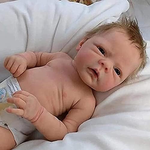 EURORA Reborn Baby Dolls Girl, 18 Inch Silicone Reborn Baby, Reborn Baby Dolls Girl Vinyl Silicone Body, Sweet Girl Reborn Baby Dolls with Clothes and Bottles Gift for Kids Age 3+