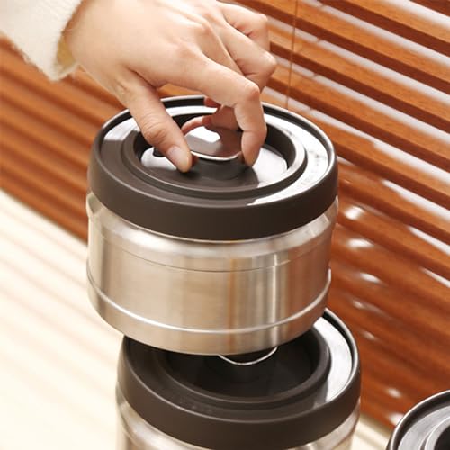 Contenedor hermético para café de acero inoxidable miniatura 7