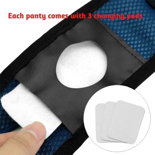 Image of Every Pet Reusable Diapers with 3 Replace Diaper,Breathable Mesh Washable Dogs Sanitary Pads,Menstruation Diapers Panties Adjustable Sanitary Briefs For Small Medium and Large Dogs(5PCS Black,Large)