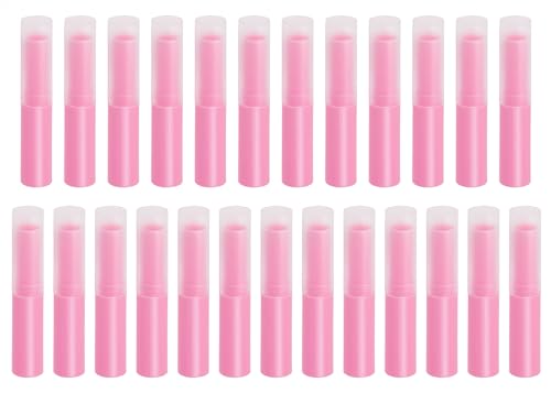 Tubes vides pour baume à lèvres 4g avec capuchon hermétique en plastique sain rose