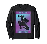19MARV00979A-005 Marvel Black Panther Halftone Pop Art Poster Manga Larga