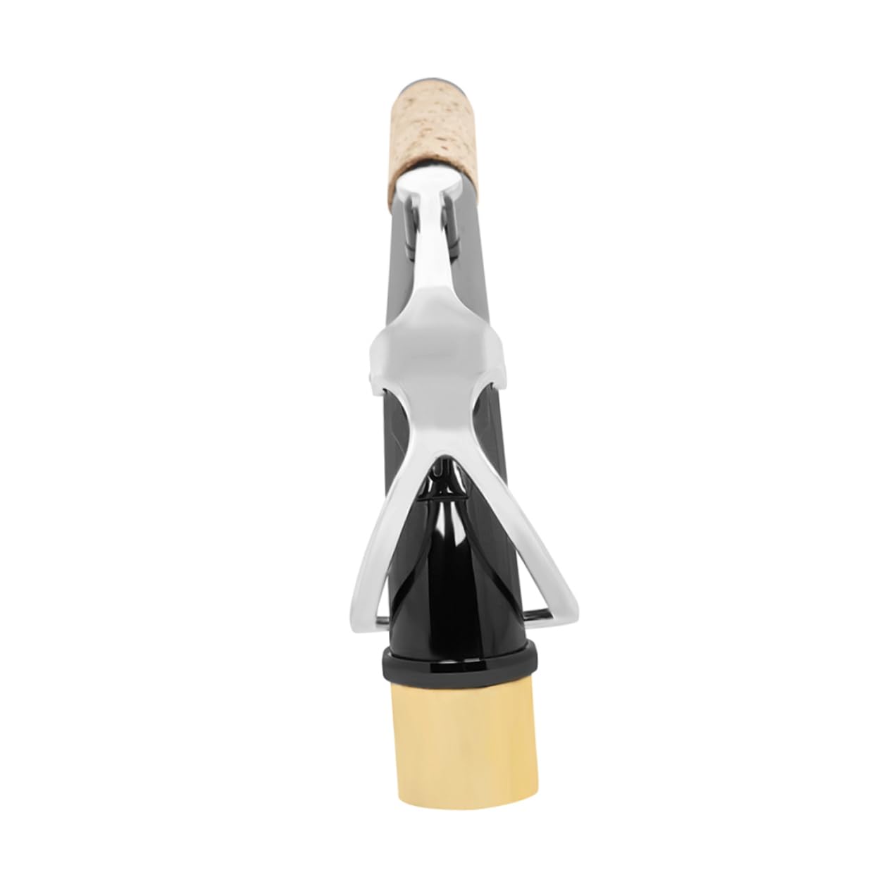 Abaodam Cou de Saxophone Alto Accessoire Indispensable pour Musique en Laiton Plaqué Nickel Noir Surface Lisse sans Bavures Adapté aux Étudiants et Professeurs