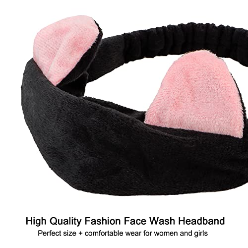 Cieher 6 Pcs Spa Headband For Washing Face, Makeup Headband For Women Face Wash Headband - Black Cat And White Cat Spa Headbands For Women Girls, Cute Elastic Hairbands For Makeup Spa Skincares Yoga And Slumber Party #TOP1