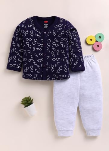 Image of LuvLap Baby Boys & Girls Regular Fit 100% Cotton Half Sleeves Jhabla & Shorts Set Pack of 2