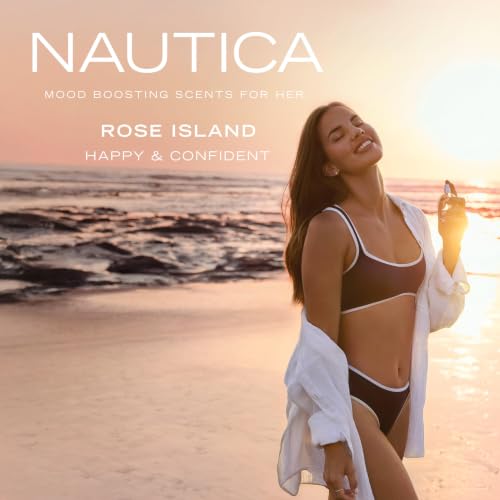Image of Nautica for Her Rose Island Giftset 1.6 fl oz + 0.33 fl oz Eau De Parfum, Notes of Lemon, Rose, and Musk, Women's Fragrance, Long Lasting, Mood-Boosting Fragrance, Vegan Formula