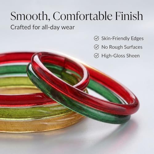 Image of NMII Glass with Simple Or Attractive with Glossy Finished Kada Set For Women and Girls