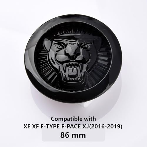 Image of Emblem Compatible with XE XF XJ F-Type F-PACE Front Center Grille Emblem 3.38inch Car Badge Emblem (Front Emblem Black)