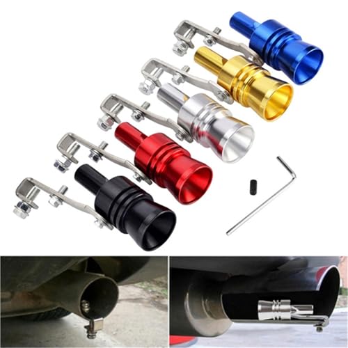 Tubo de escape de coche con silbato de sonido Turbo rojo para mofle trasero 7