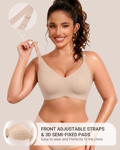 Image of HORISUN No Underwire Seamless Full Coverage Bras for Women Regular & Plus