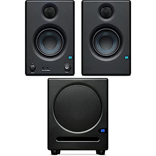 Presonus Eris E3.5 Studio Monitors + E Sub 8 Subwoofer Bundle, 2.1 Speaker System #TOP4