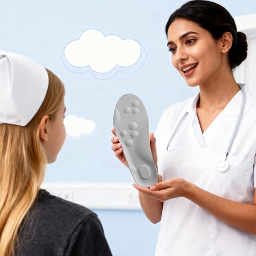 Image of Skicuff 8 Pairs 4D Cloud Insoles for Men Women, Soft Inserts Foam Cushioned Insoles Breathable Anti-Fatigue Inserts for Pain Relief, Sports Walking, Trim to Fit(Men,US 7.5-10.5,Gray)