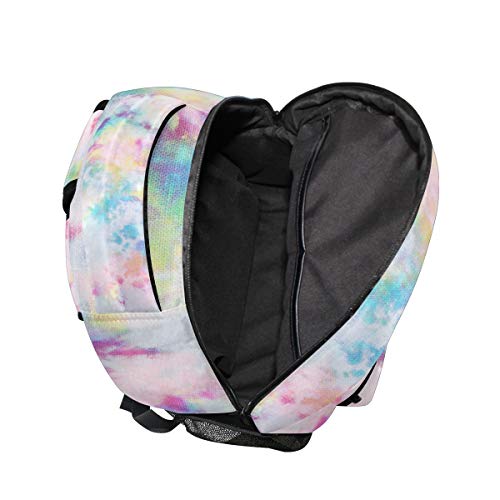 Grand sac à dos voyage et école rose tie-dye pour ordinateur portable, style moderne et urbain - 6