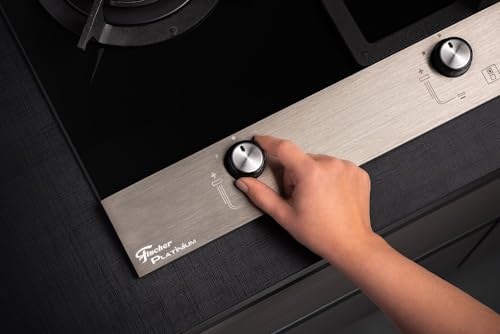 FISCHER COOKTOP À GÁS 5 BOCAS PLATINIUM MESA VIDRO PRETO BIVOLT - 19784-23299 glide