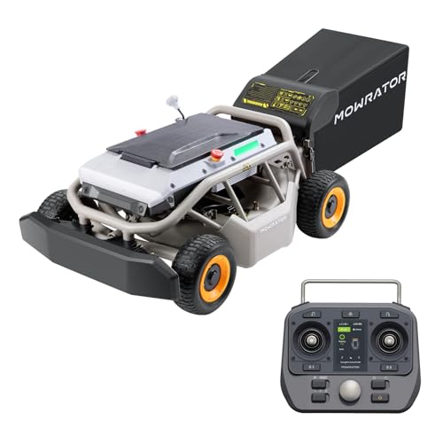Remote Control Lawn Mower S1 4WD 56V12Ah, Multi-Functions RC Lawn Mower with 1.5-4.3 Inch Cutting Height 21 Inch Cutting Width for 75% Slope(37°) for