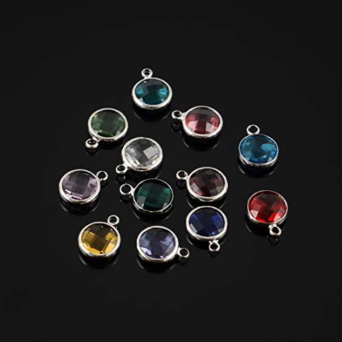5 Sets Adabele Grade A Mixed Birthstone Charms 8Mm Crystal Pendant Drop Bead Sterling Silver Plated (60Pcs) For Jewelry Craft Making Ccp21 #TOP3